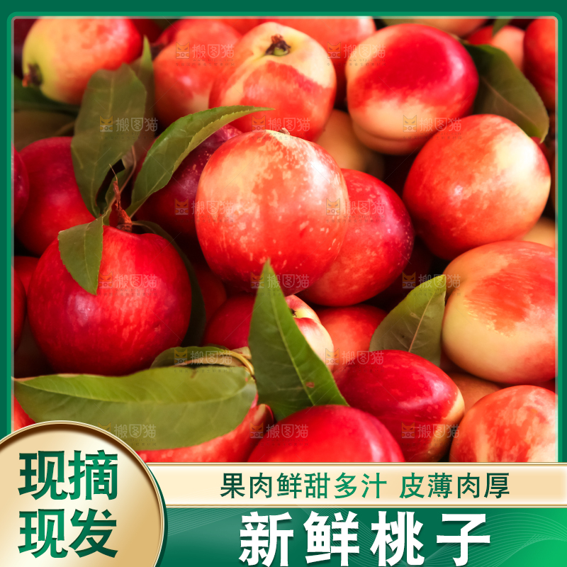 框子里装着油桃