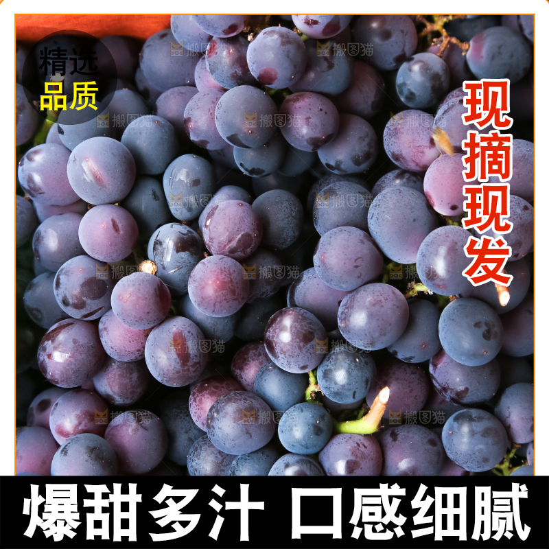 框子里装着葡萄