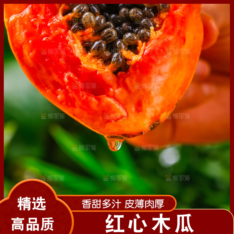 手里拿着牛奶木瓜