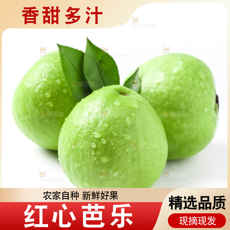 浅底上放着广西红心芭乐