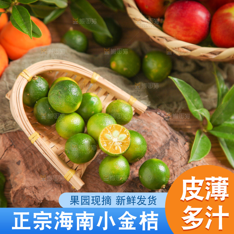 篮子里装着小金桔