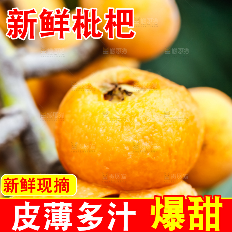 手里拿着枇杷
