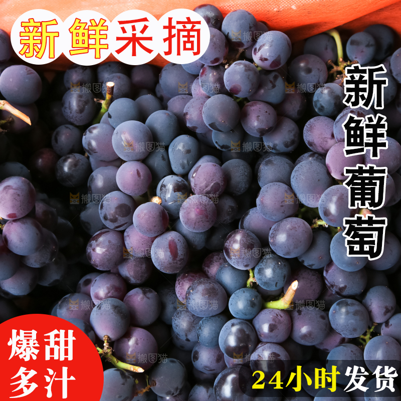 框子里装着葡萄