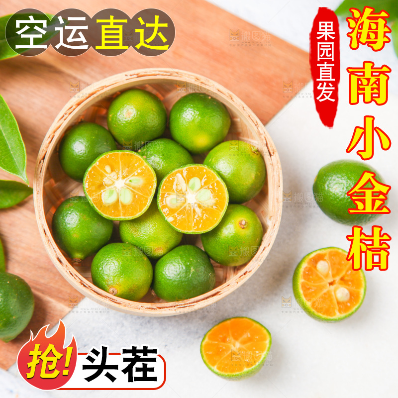 篮子里装着海南小金桔