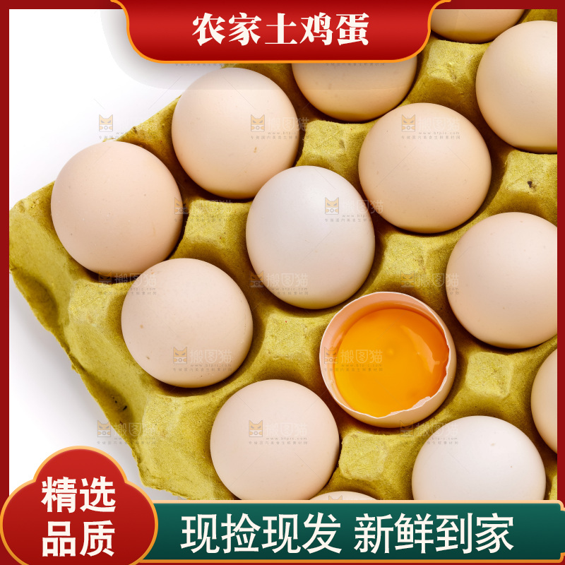 白底上的土鸡蛋
