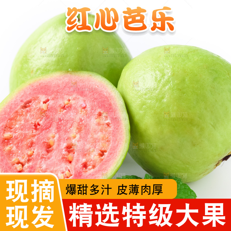 浅底上放着广西红心芭乐