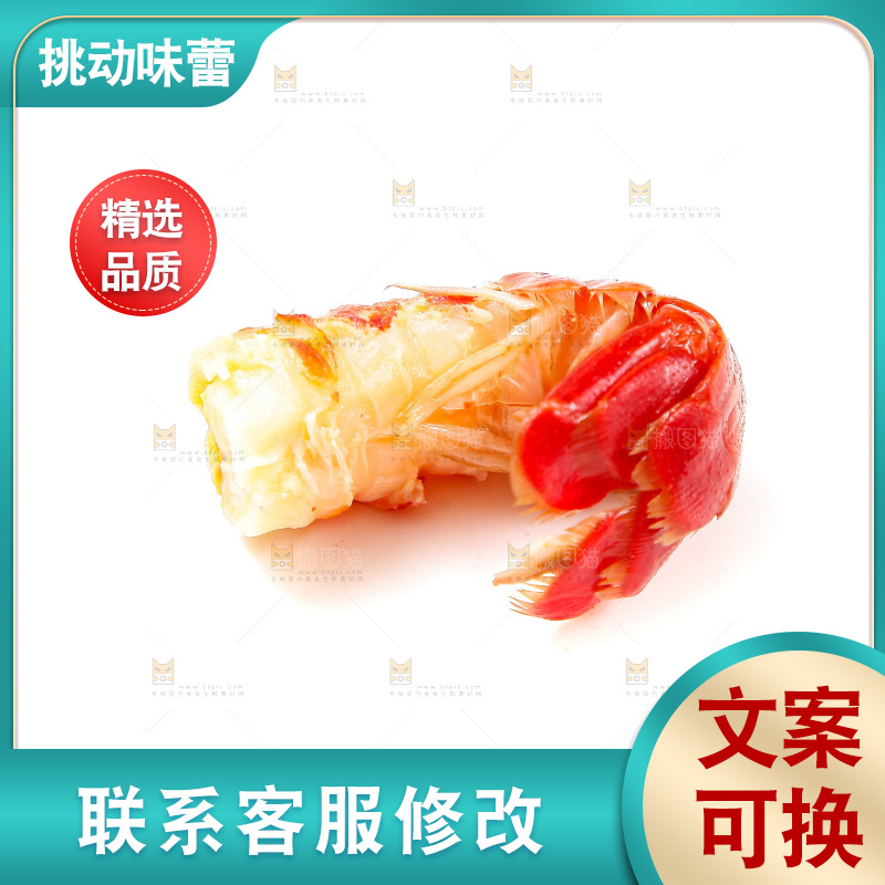 白底上的龙虾尾