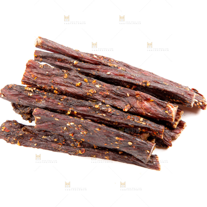 白底上的牛肉干