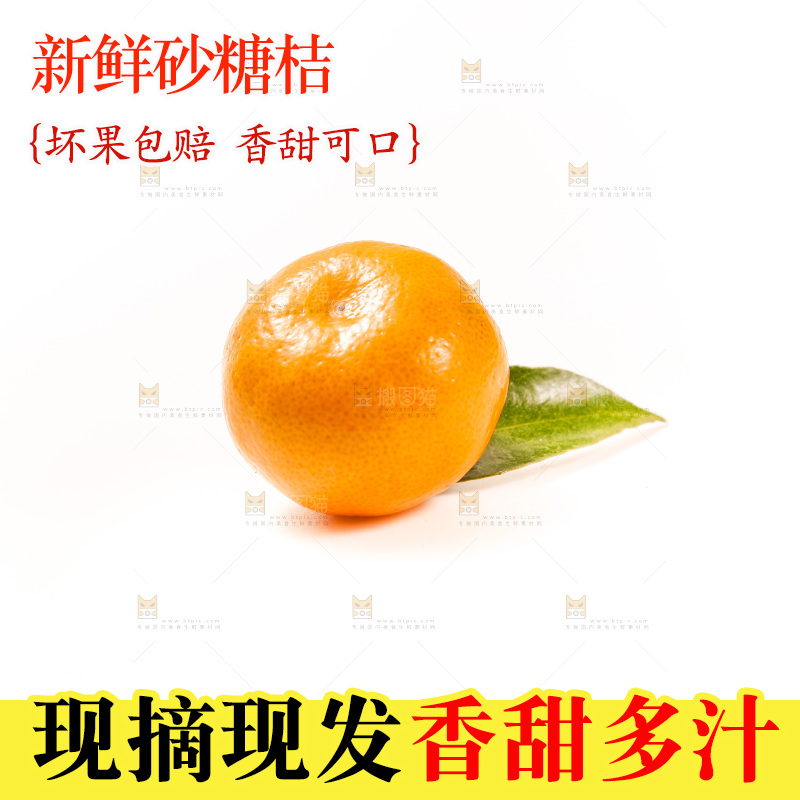 白底上的砂糖桔