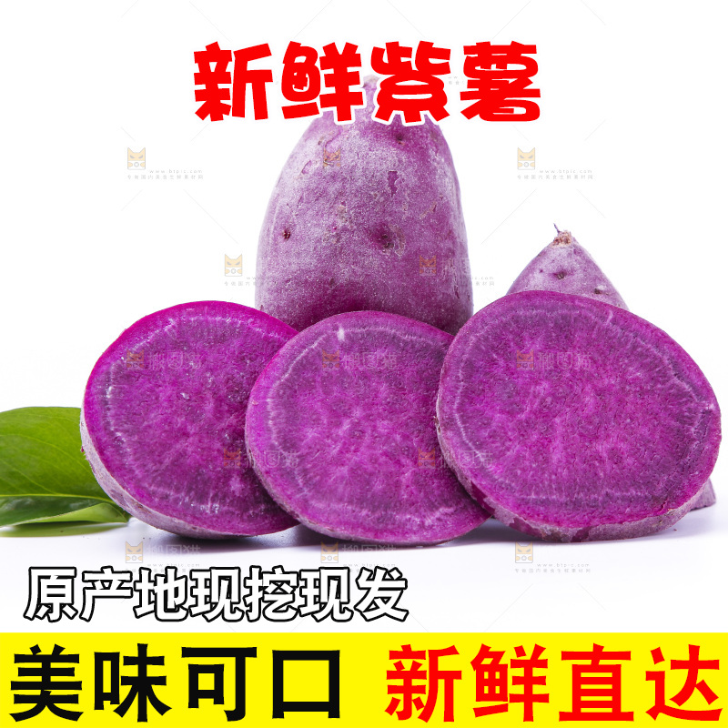 白底上的小番薯