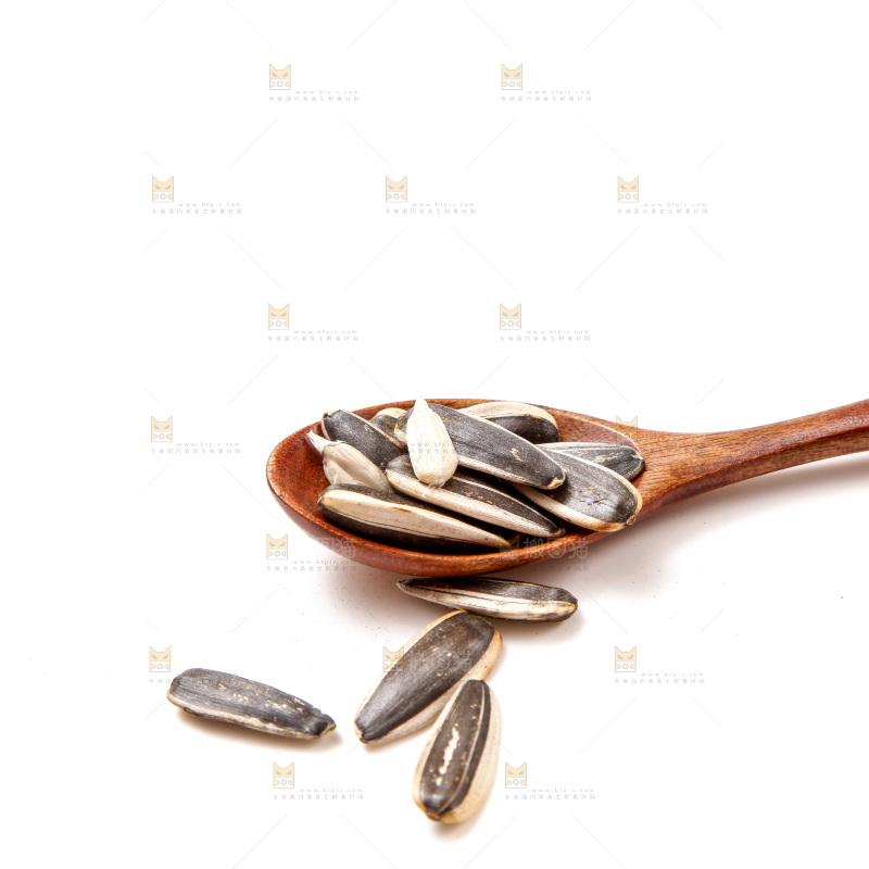 白底上放着瓜子