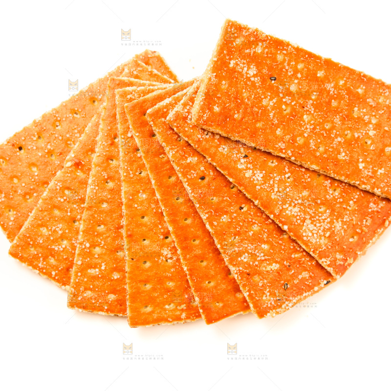白底上的饼干