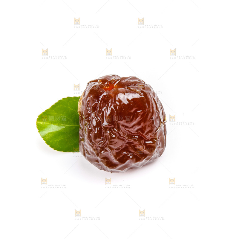 白底上放着阿胶枣