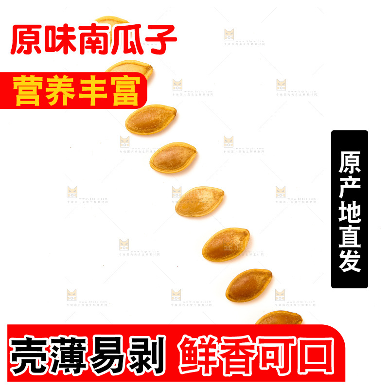 白底上的南瓜子