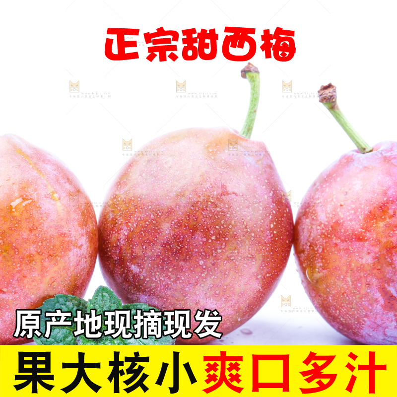 白底上放着西梅