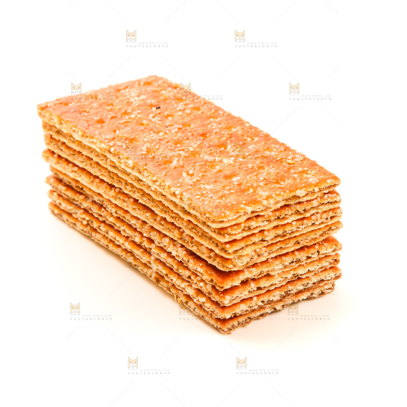 白底上的饼干