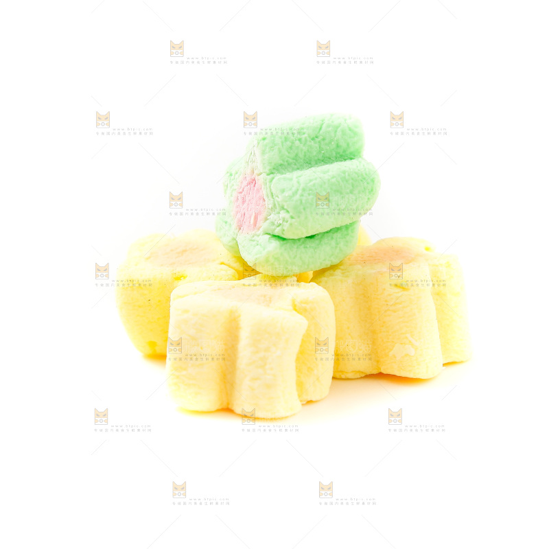 白底上的棉花糖