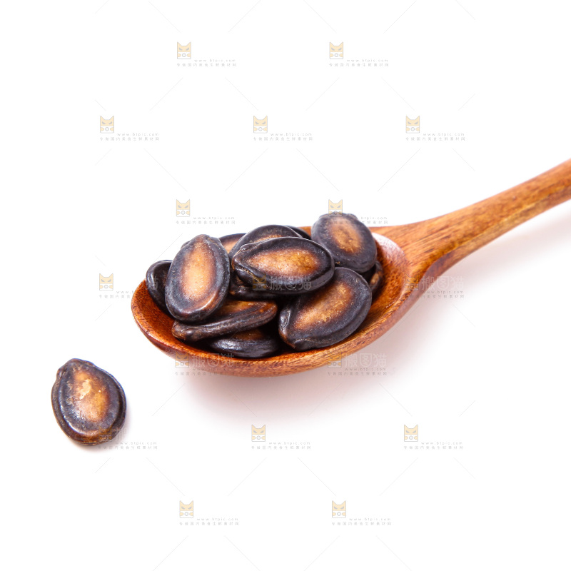 白底上的西瓜子