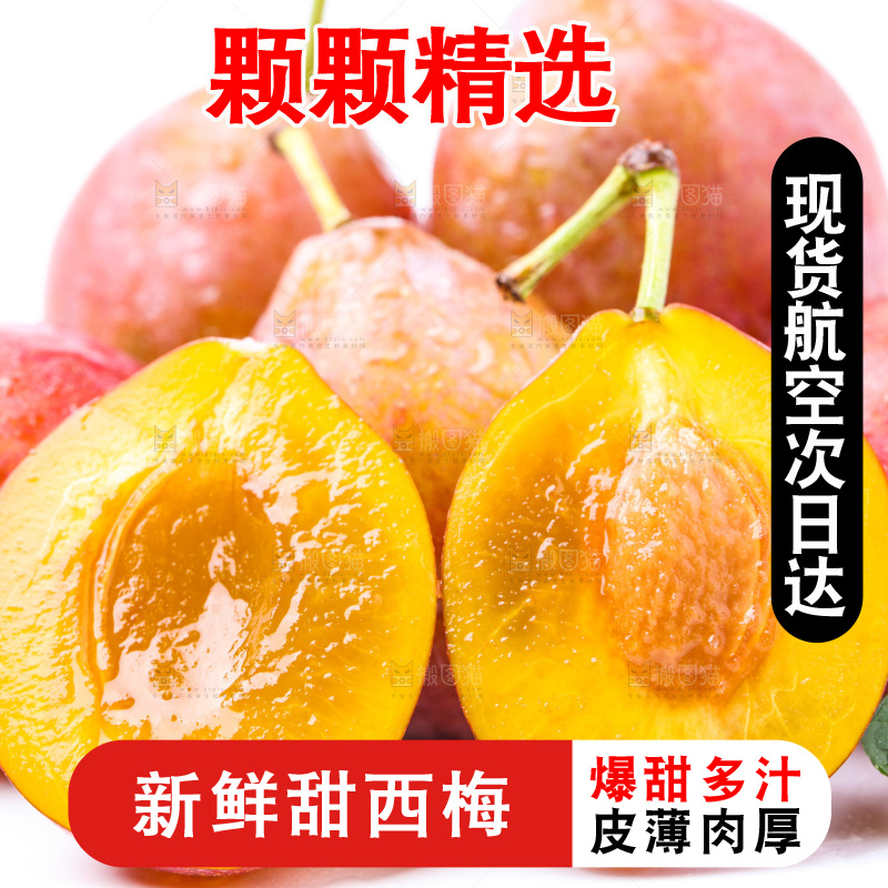 白底上的西梅