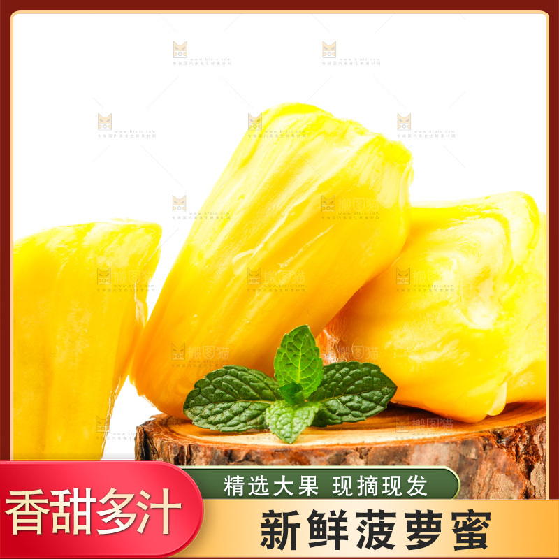 白底上的海南菠萝蜜