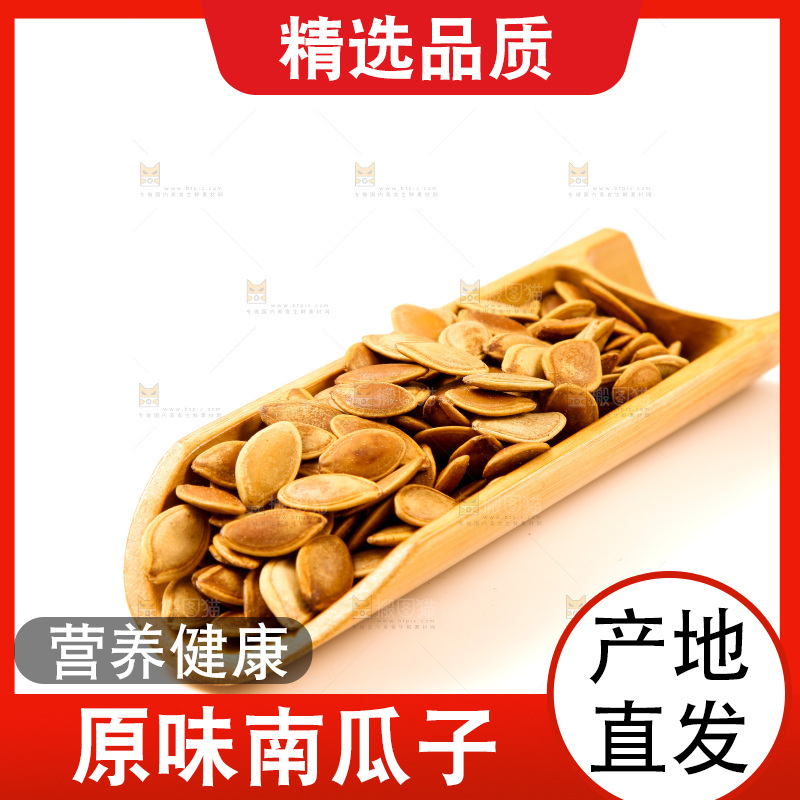 白底上的南瓜子