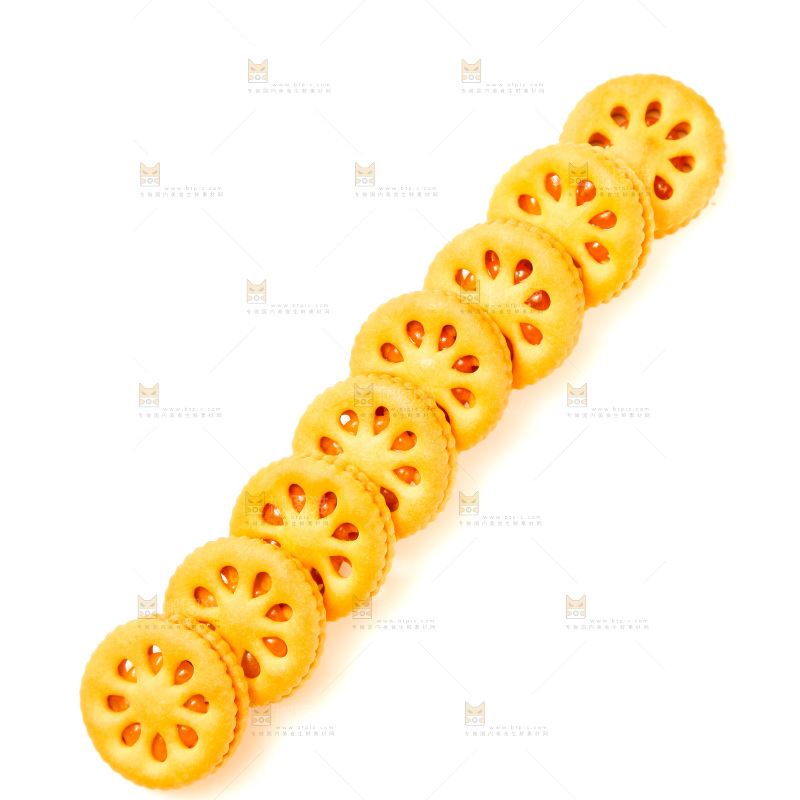 白底的夹心饼干