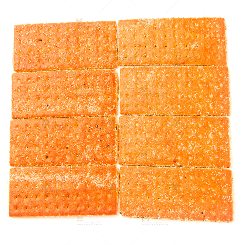 白底上的饼干