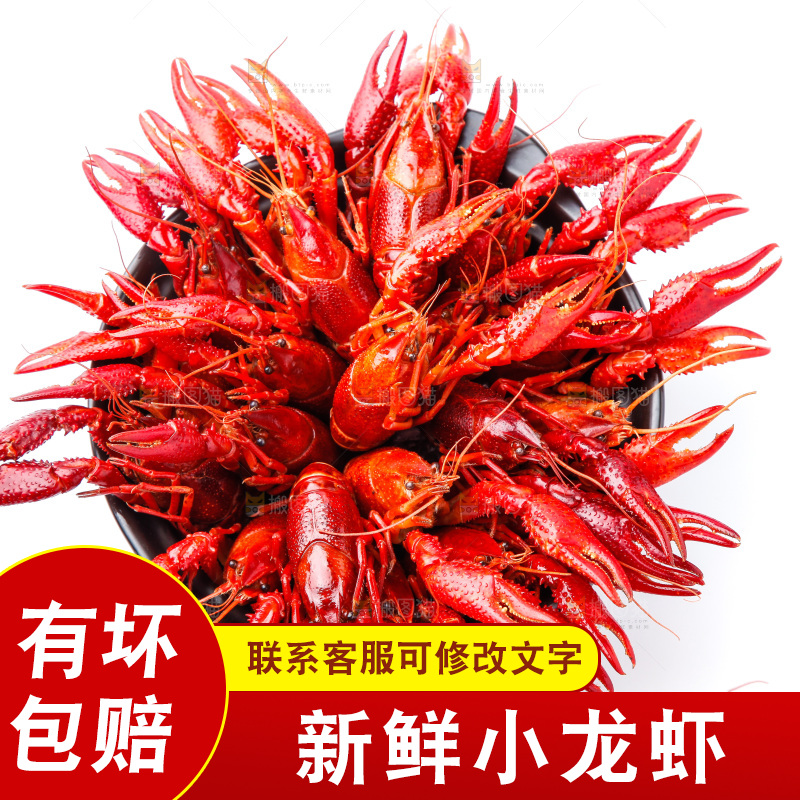 碟子里装着清蒸小龙虾