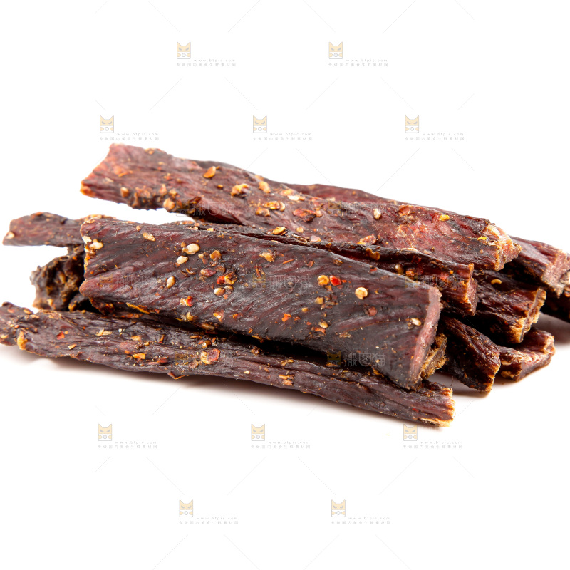 白底上的牛肉干