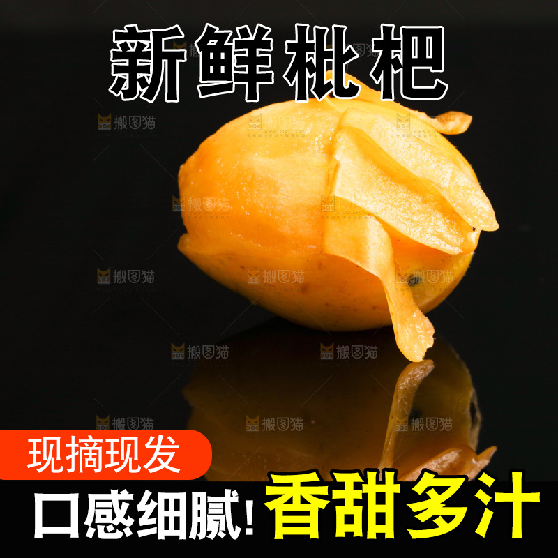 黑底上的米易枇杷