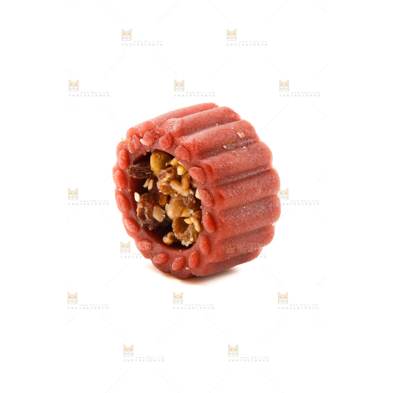 白底上的坚果月饼
