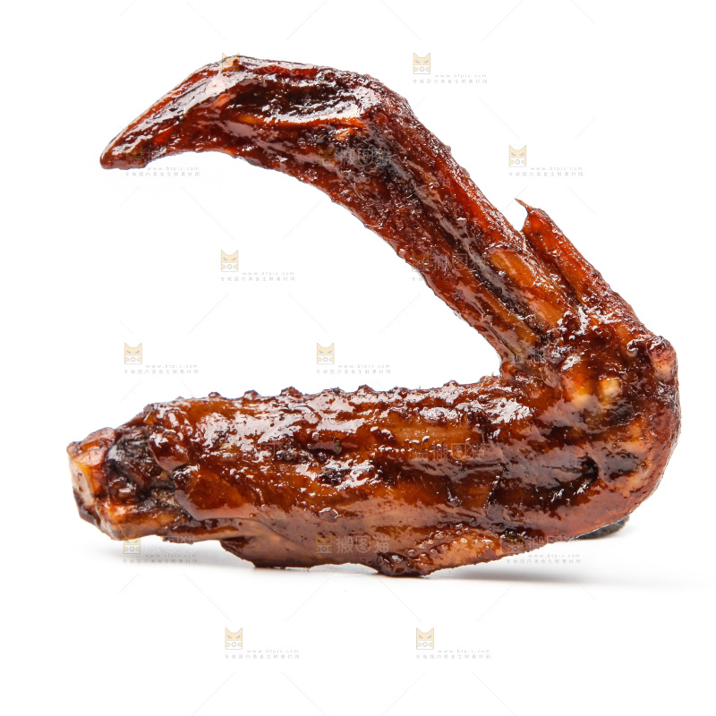 白底上的红烧鸭翅