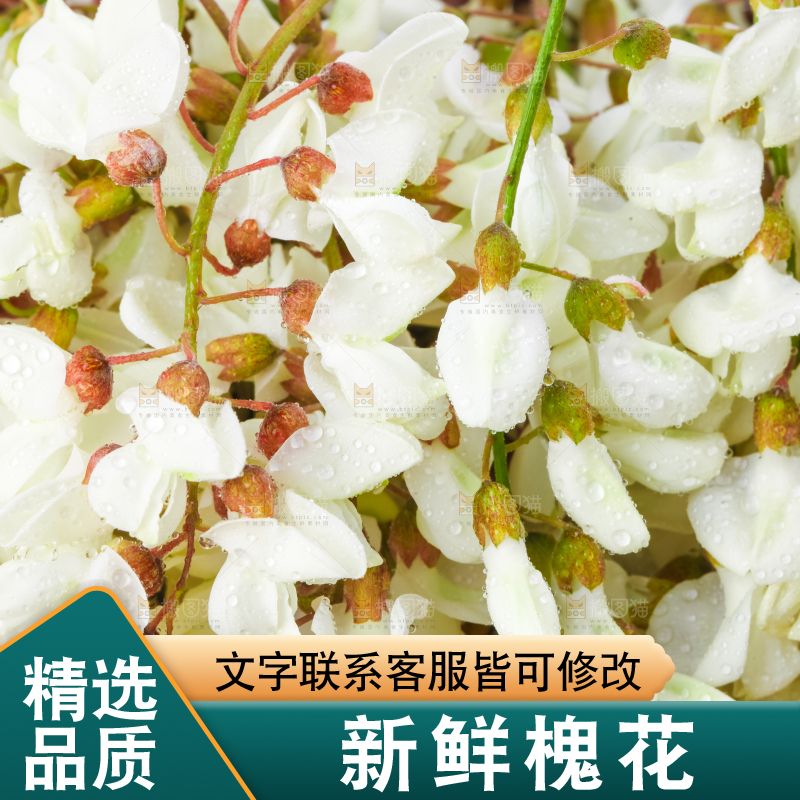 堆放着一堆的槐花