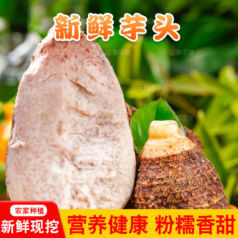 篮子上放着芋头