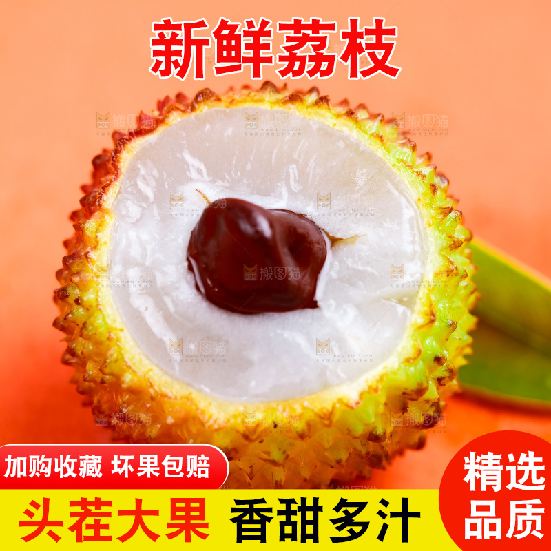 红底上的海南妃子笑