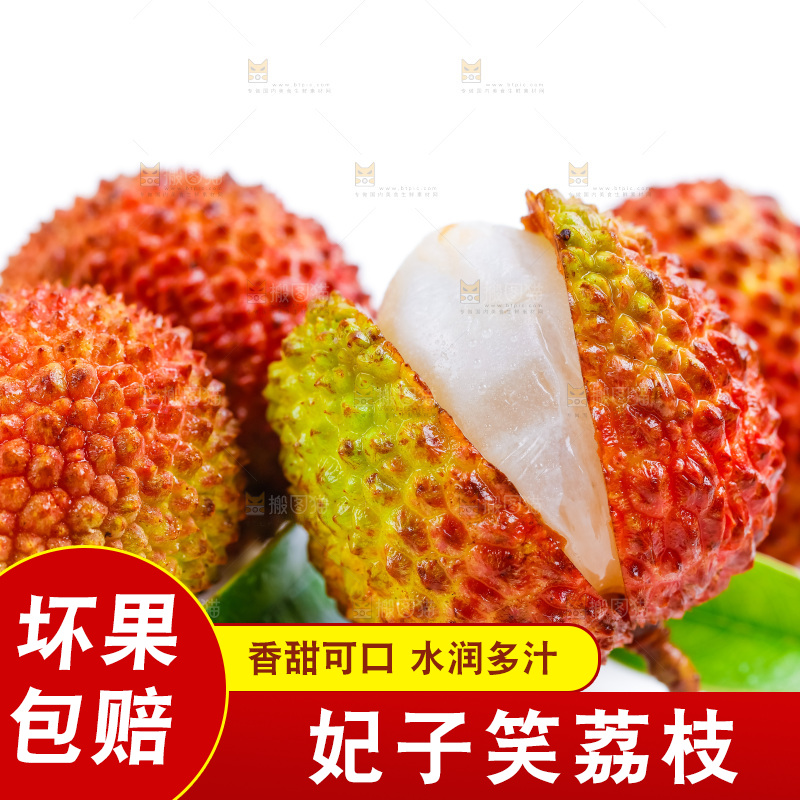 白底上放着海南妃子笑