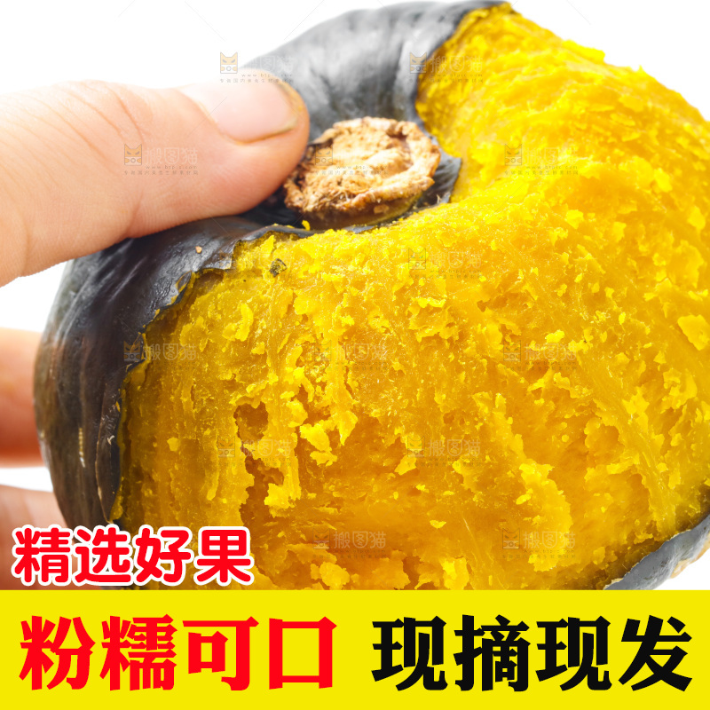 手里拿着板栗南瓜
