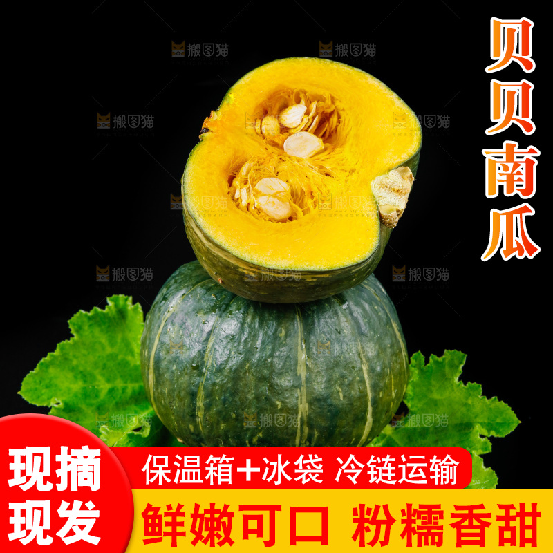 深底上摆放着贝贝小南瓜