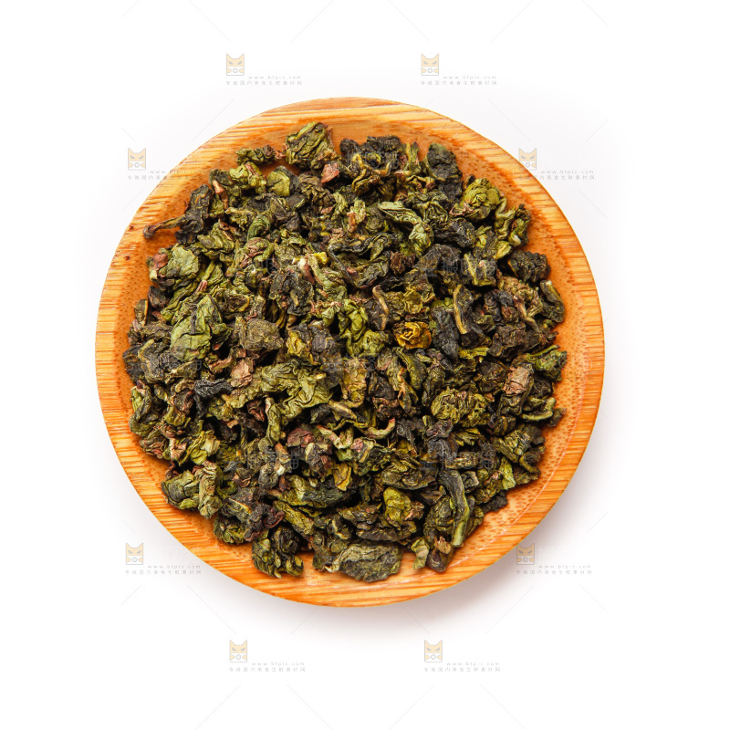 盘子里装着乌龙茶