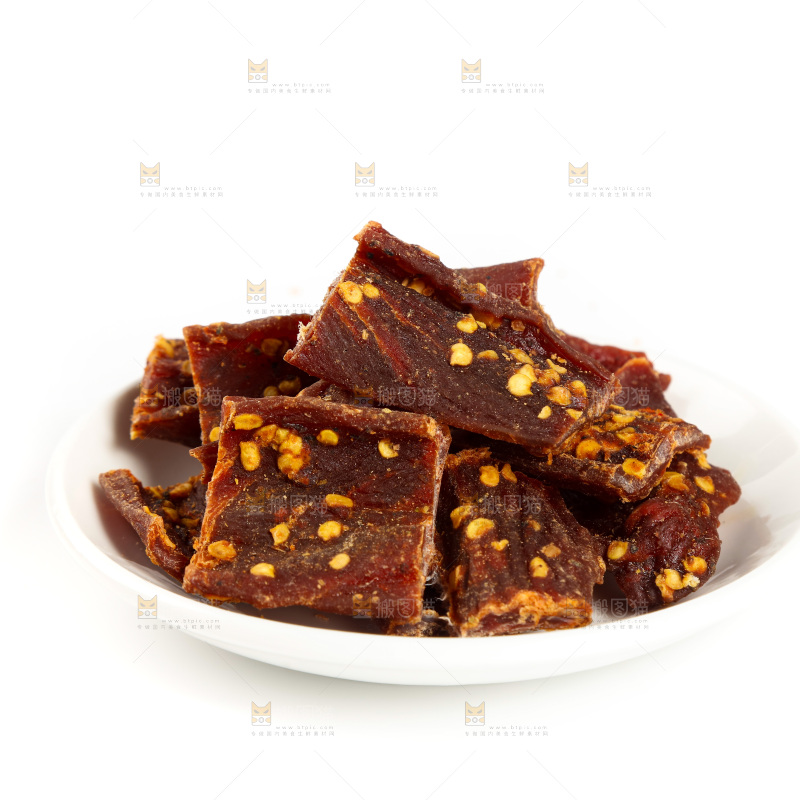 一盘麻辣牛肉干
