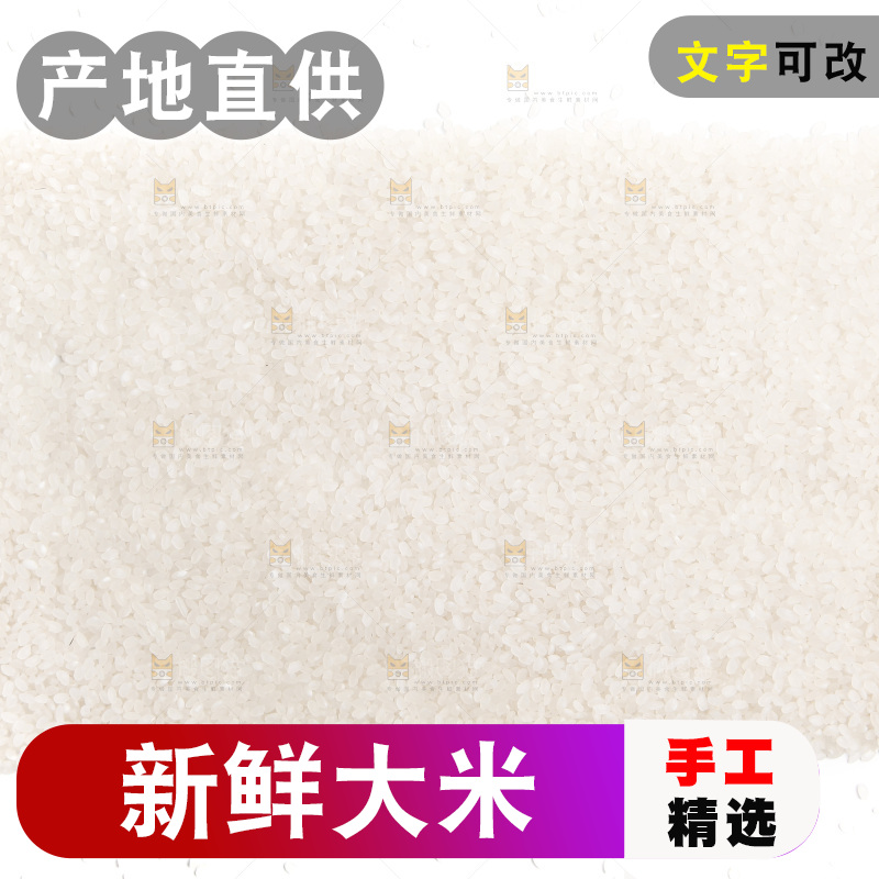 白底上的大米