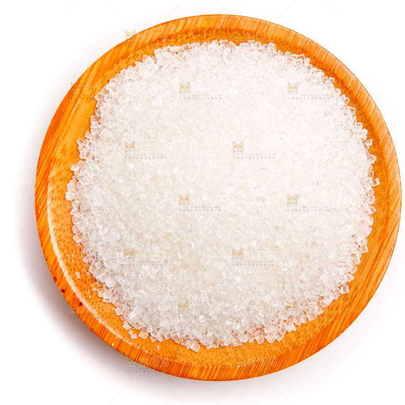 白底上放着白砂糖