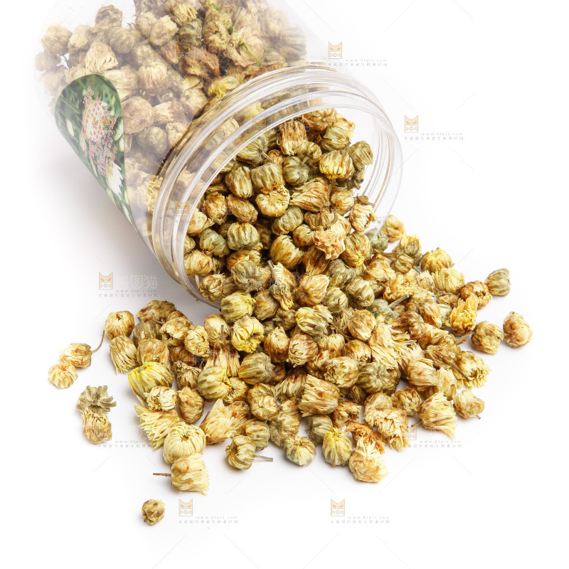 白底上放着胎菊
