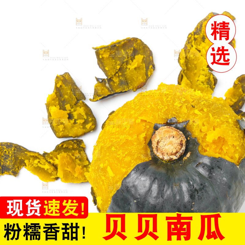 白底上放着贝贝小南瓜