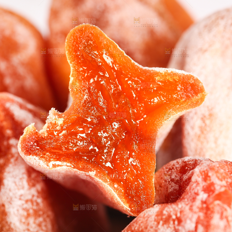 一盘霜降吊柿饼