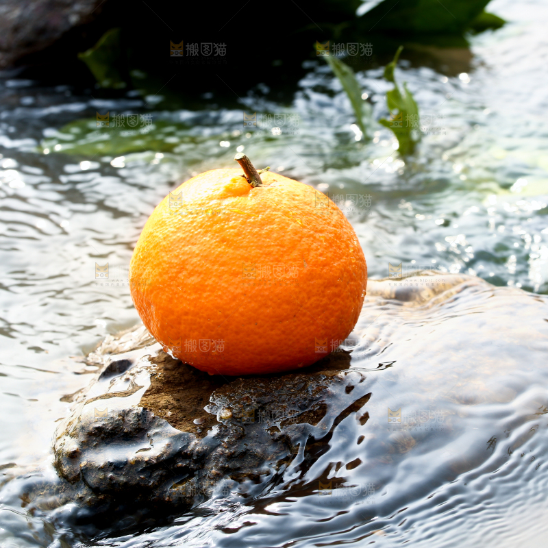 溪水边放着红美人