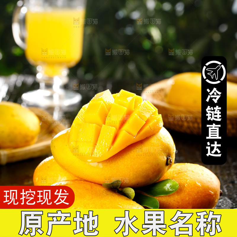 一堆海南小台农芒果