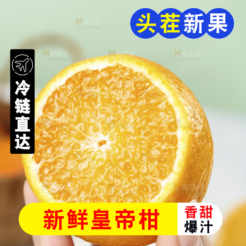 手里拿着皇帝贡柑