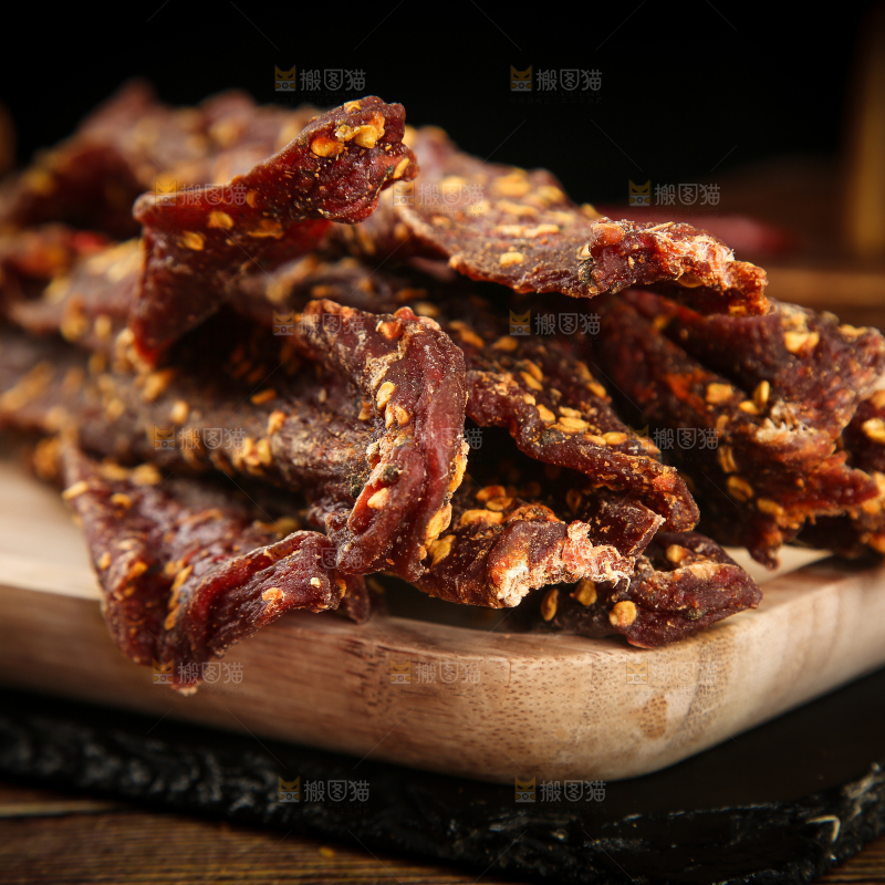 一盘麻辣牛肉干