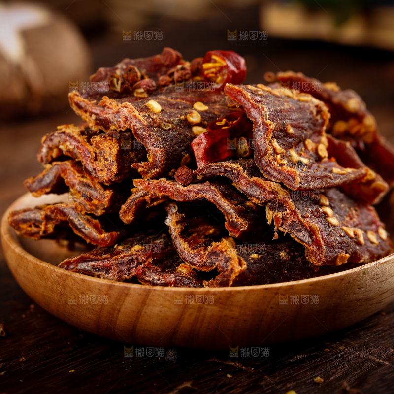 一盘风干牛肉干